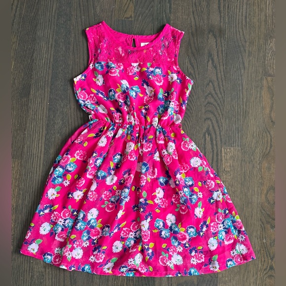 The Children's Place Other - The children’s place pink sleeveless floral dress size 7/8 nwt